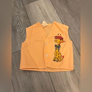 Rare Vintage Kids Hand Painted 60/70s Vest Size 2